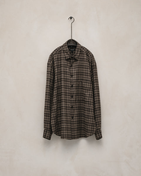 Big Shirt Two - Irish Wool Flannel, Brown/Beige – evan kinori