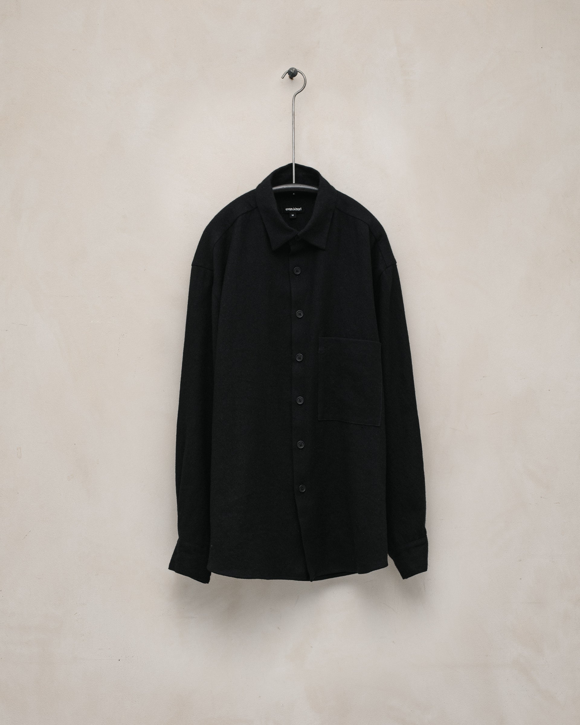 Three Button Jacket - Cashmere/Linen Twill, Black – evan kinori