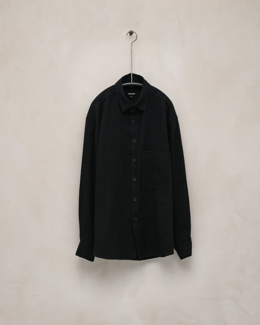 Big Shirt Two - Cashmere/Linen Twill, Black