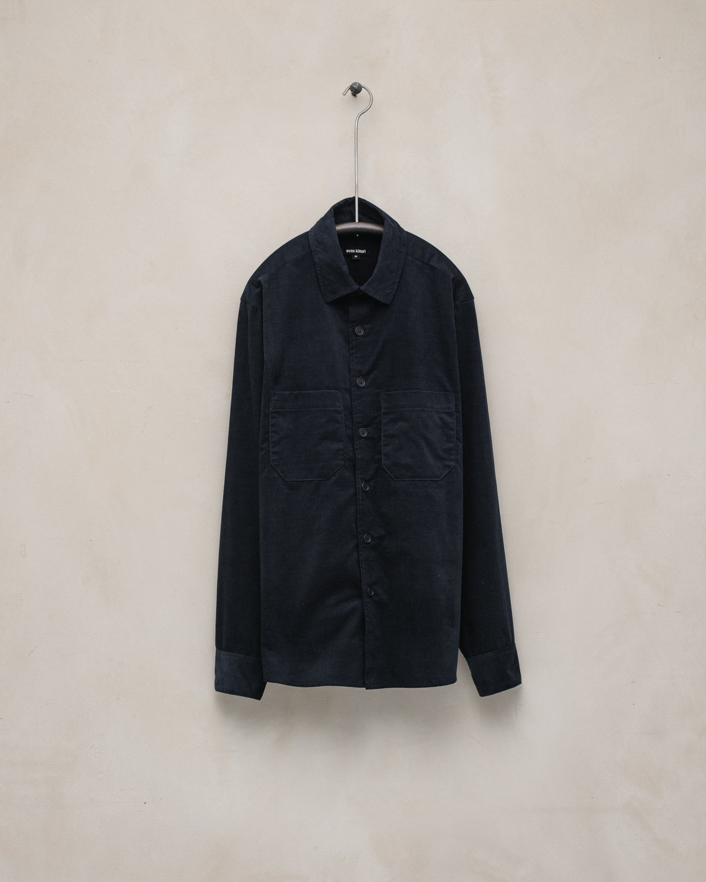 Two Pocket Shirt - Organic Cotton Pinwale Corduroy, Navy