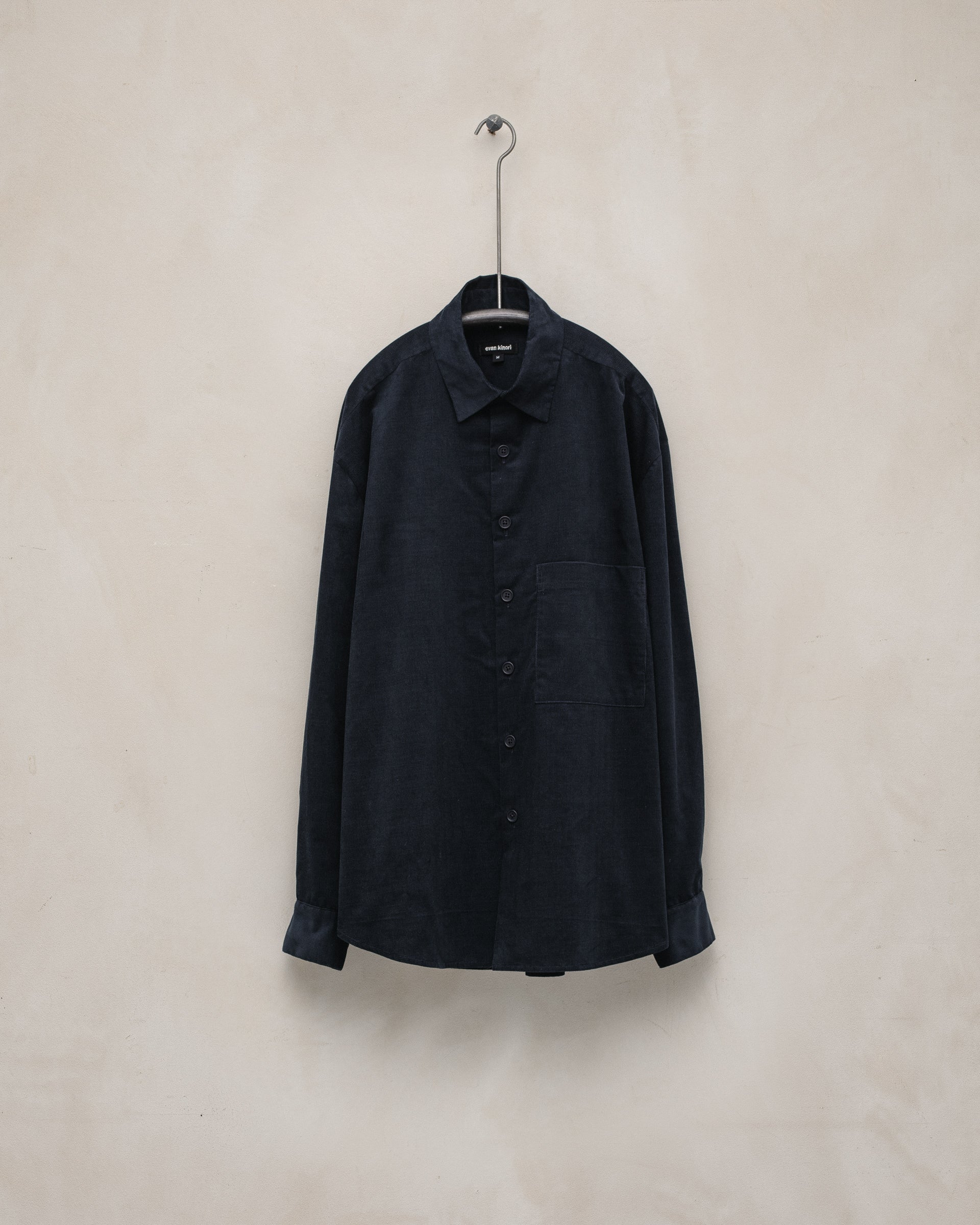 Two Pocket Shirt - Organic Cotton Pinwale Corduroy, Navy – evan kinori