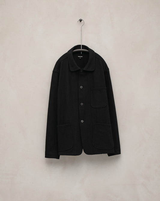 Three Pocket Jacket - Cotton Kersey, Black