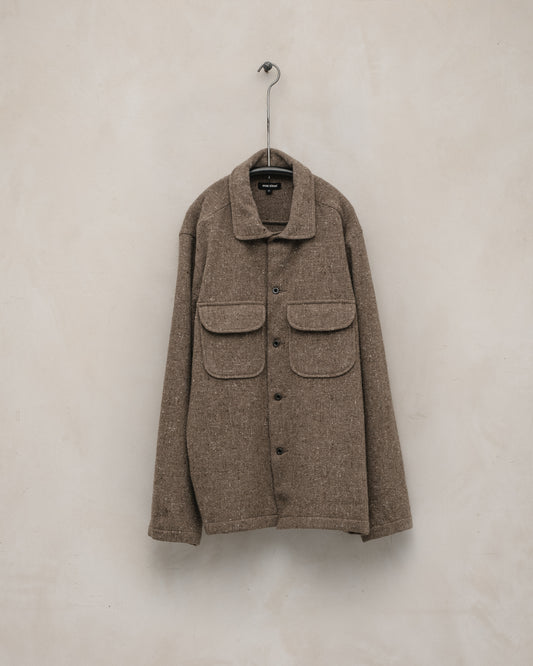 Field Shirt - Undyed Wool Tweed, Dark Beige