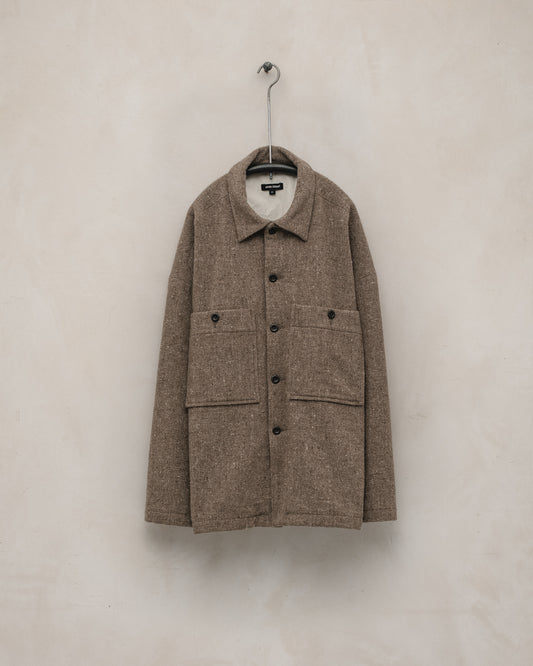 Field Shirt Two - Undyed Wool Tweed, Dark Beige