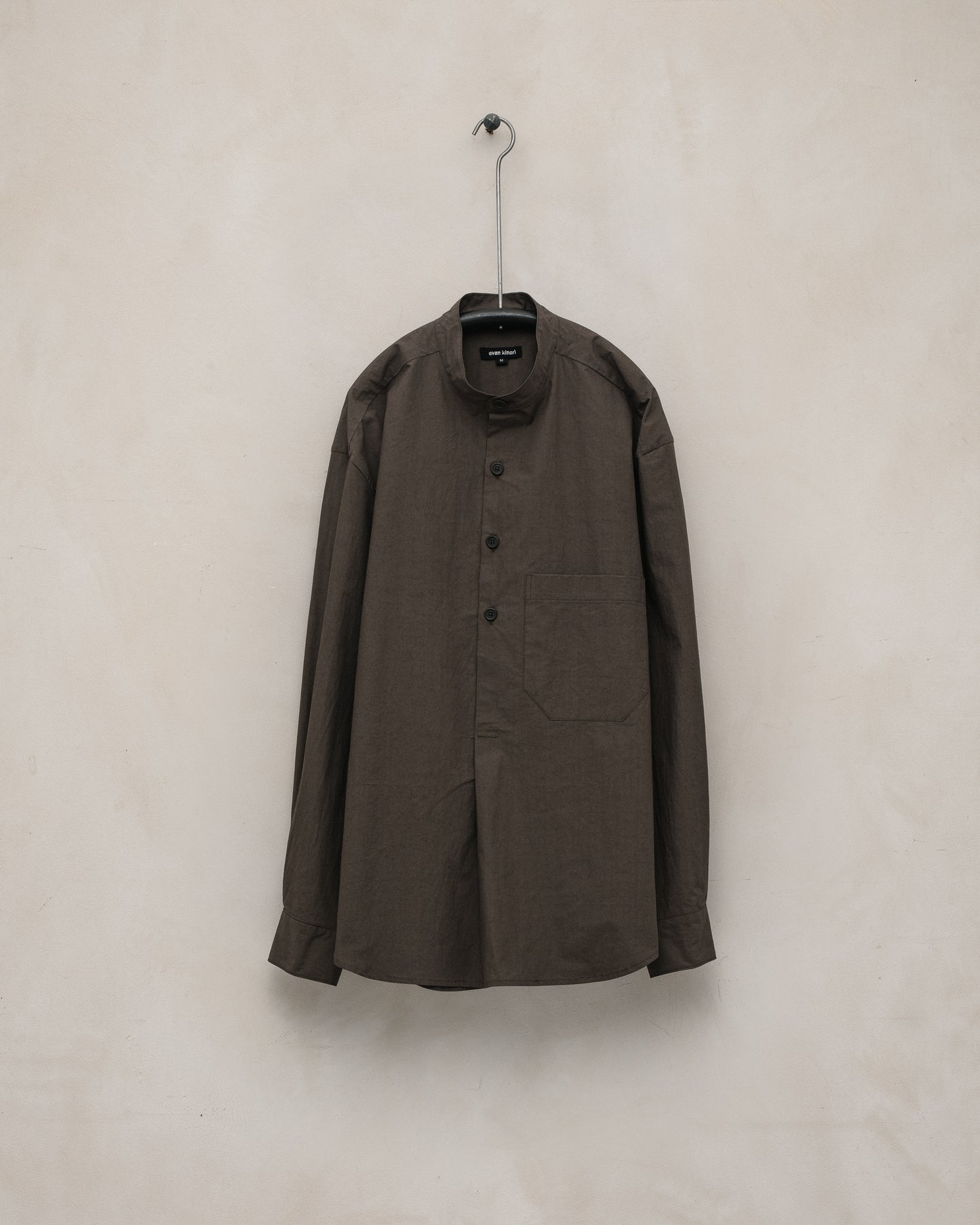 Popover Shirt - Organic Cotton Typewriter, Anthracite