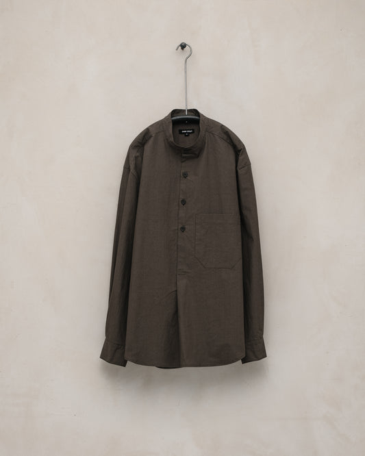 Popover Shirt - Organic Cotton Typewriter, Anthracite