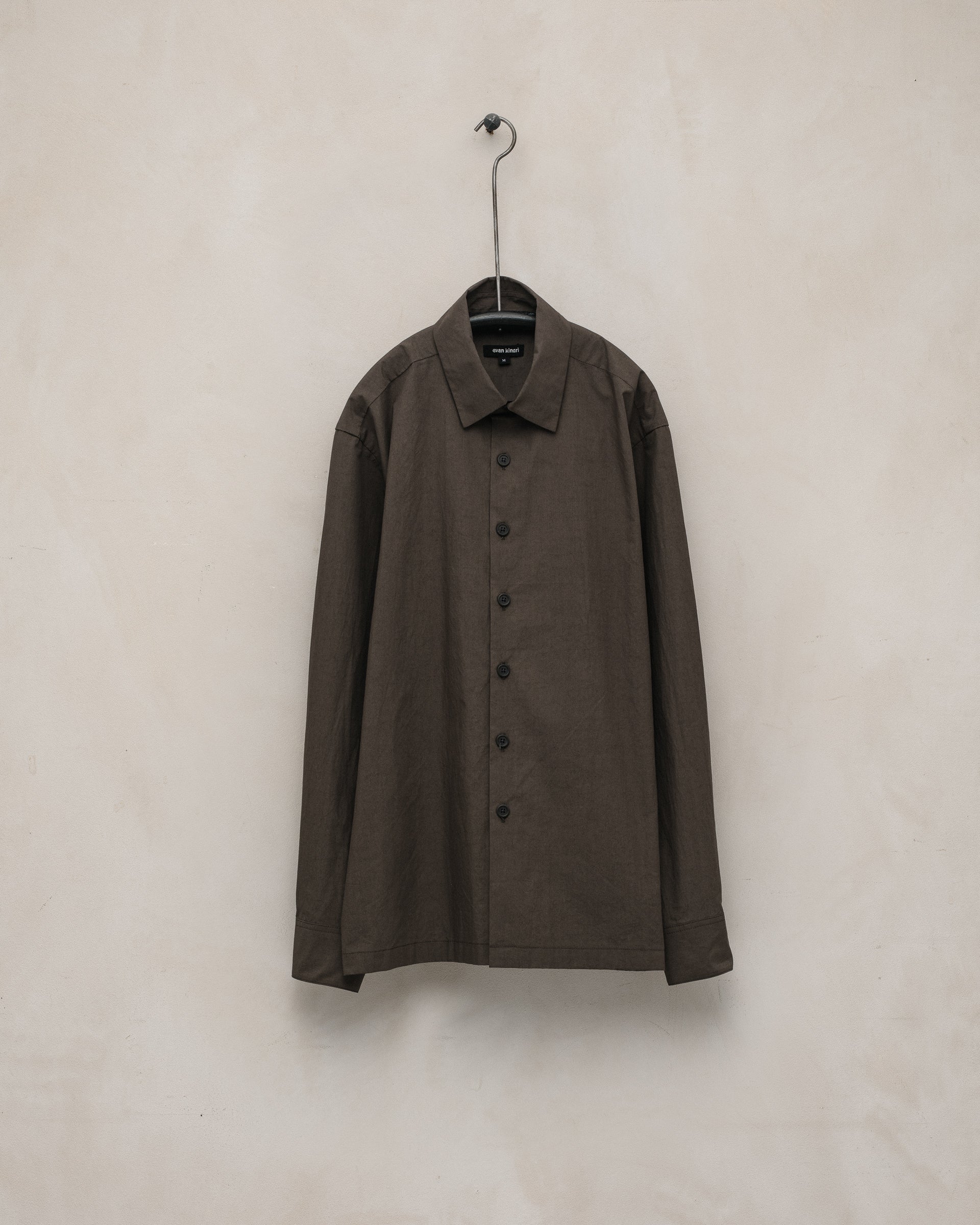 Flat Hem Shirt - Organic Cotton Typewriter, Anthracite – evan kinori
