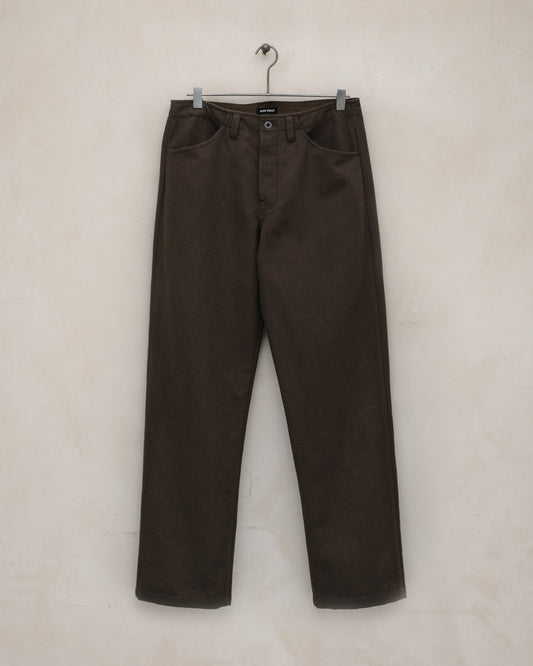 Four Pocket Pant - Brushed Broken Twill, Dark Olive