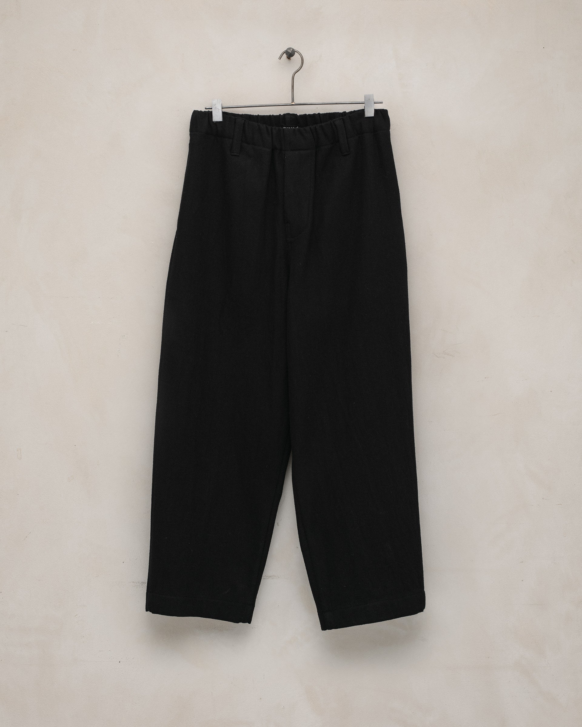 Single Pleat Pant - Cotton Kersey, Black – evan kinori