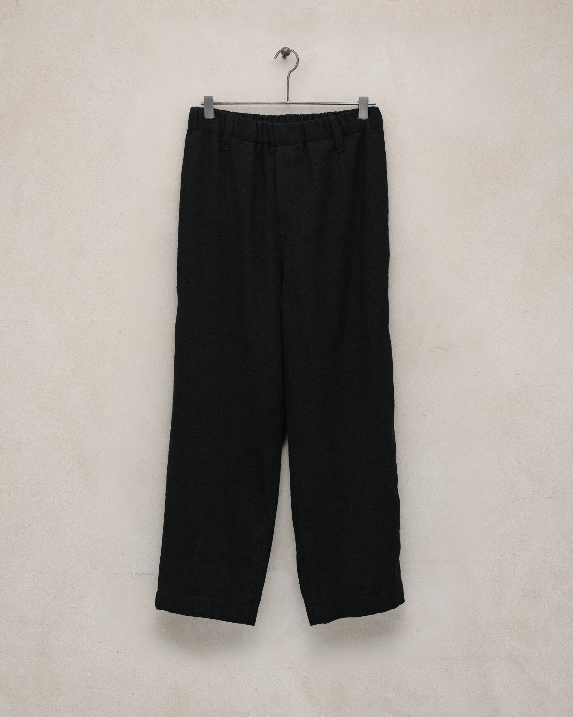 Single Pleat Pant - Cashmere/Linen Twill, Black – evan kinori