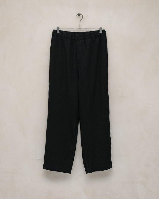 Elastic Pant - Cashmere/Linen Twill, Black