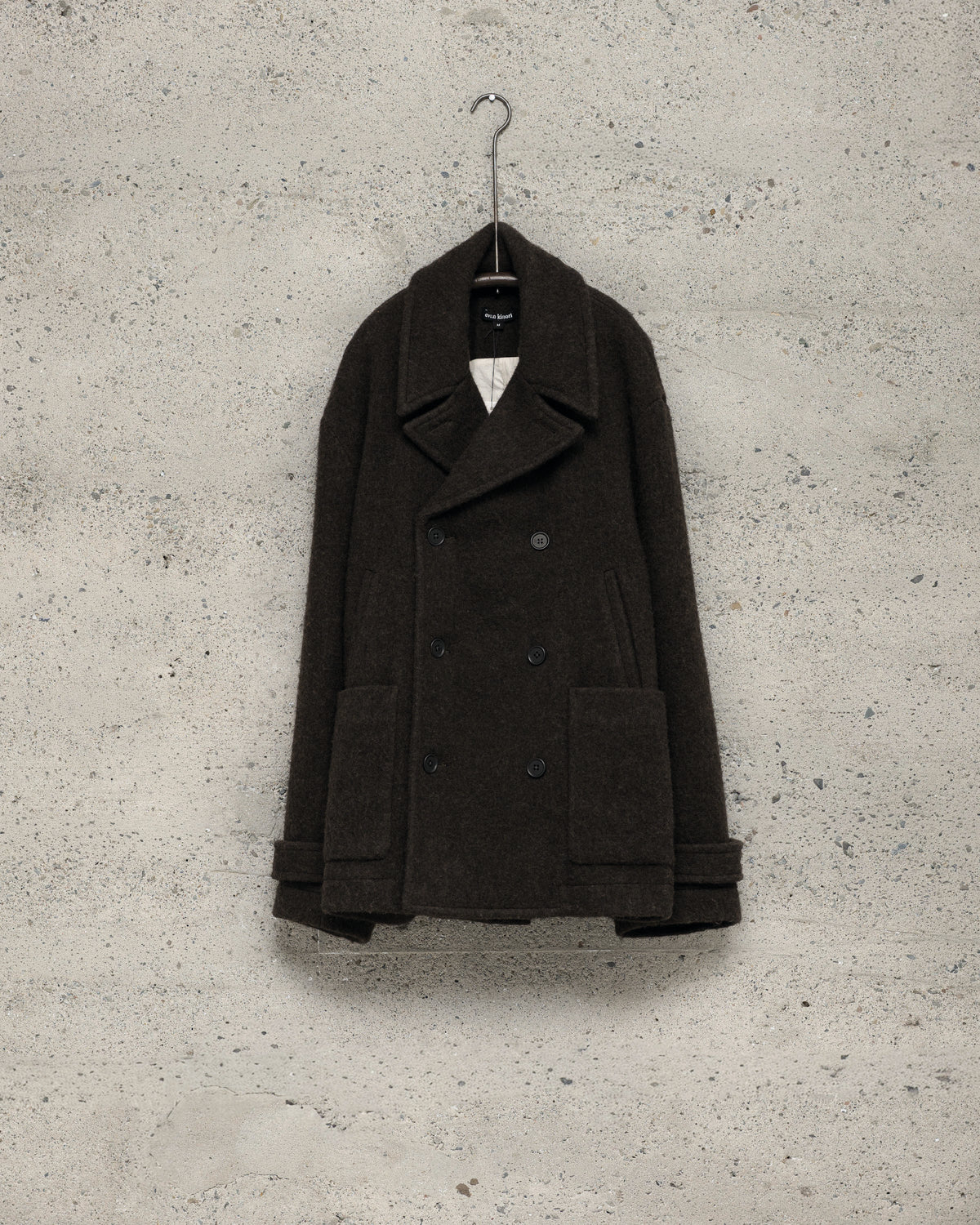 Peacoat - Brushed Wool Coating, Dark Brown