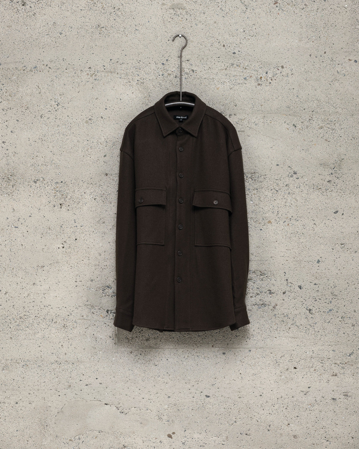 Big Shirt - Heavy Wool Flannel, Dark Brown