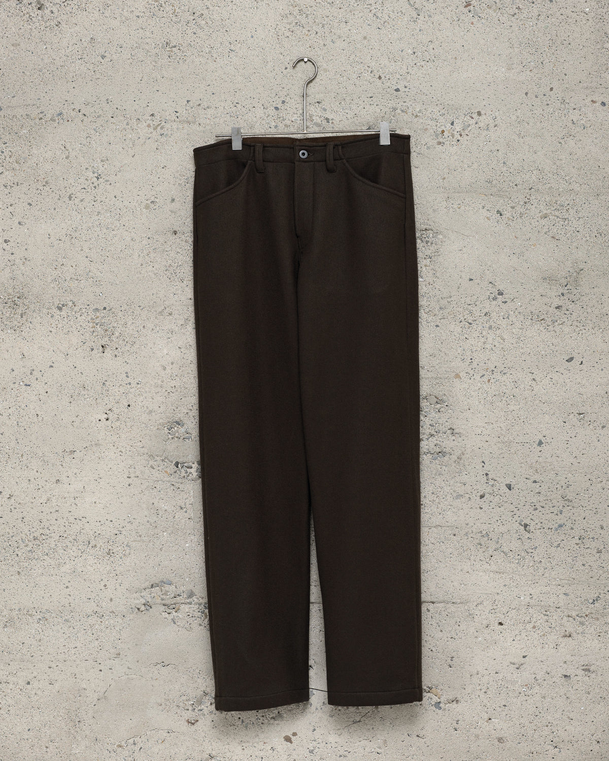 Four Pocket Pant - Heavy Wool Flannel, Dark Brown
