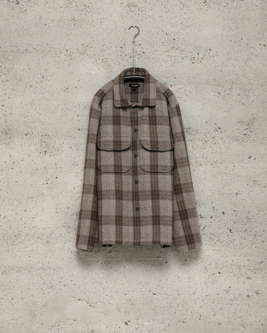 Field Shirt - Undyed Wool Check, Brown/Natural