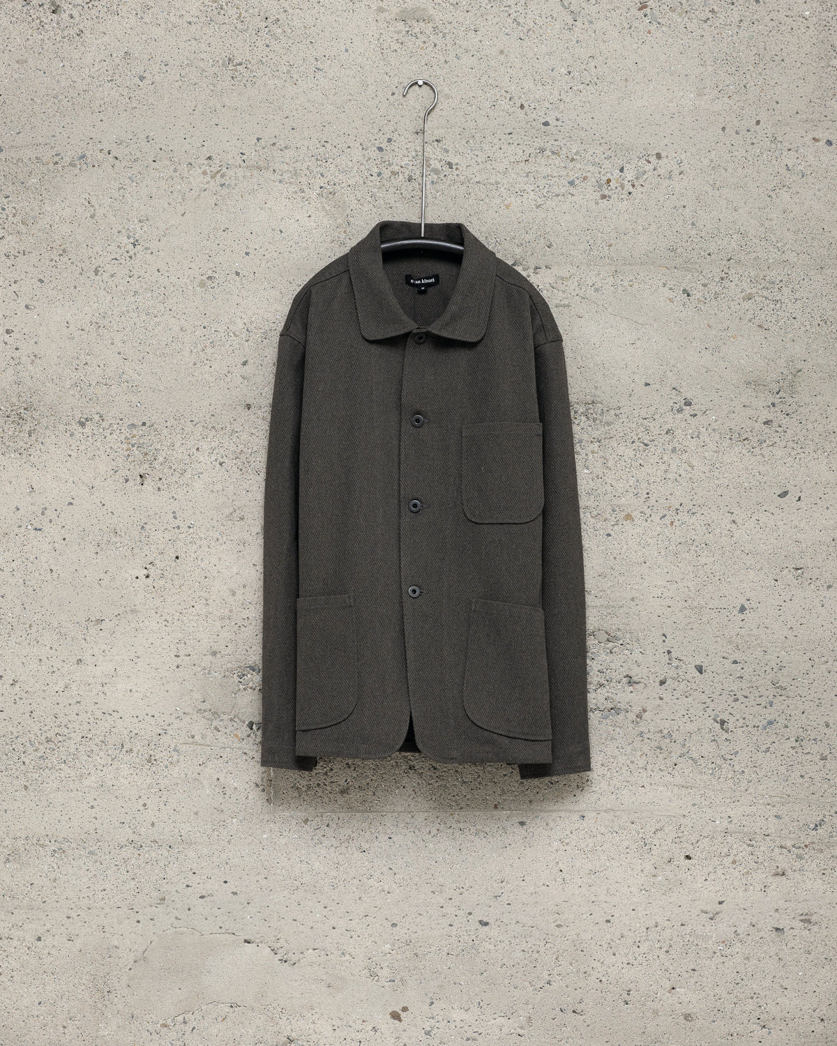 Three Pocket Jacket - Top Dyed Cotton Kersey, Olive Heather