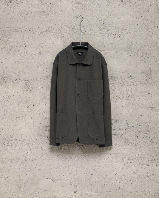 Three Pocket Jacket - Top Dyed Cotton Kersey, Olive Heather