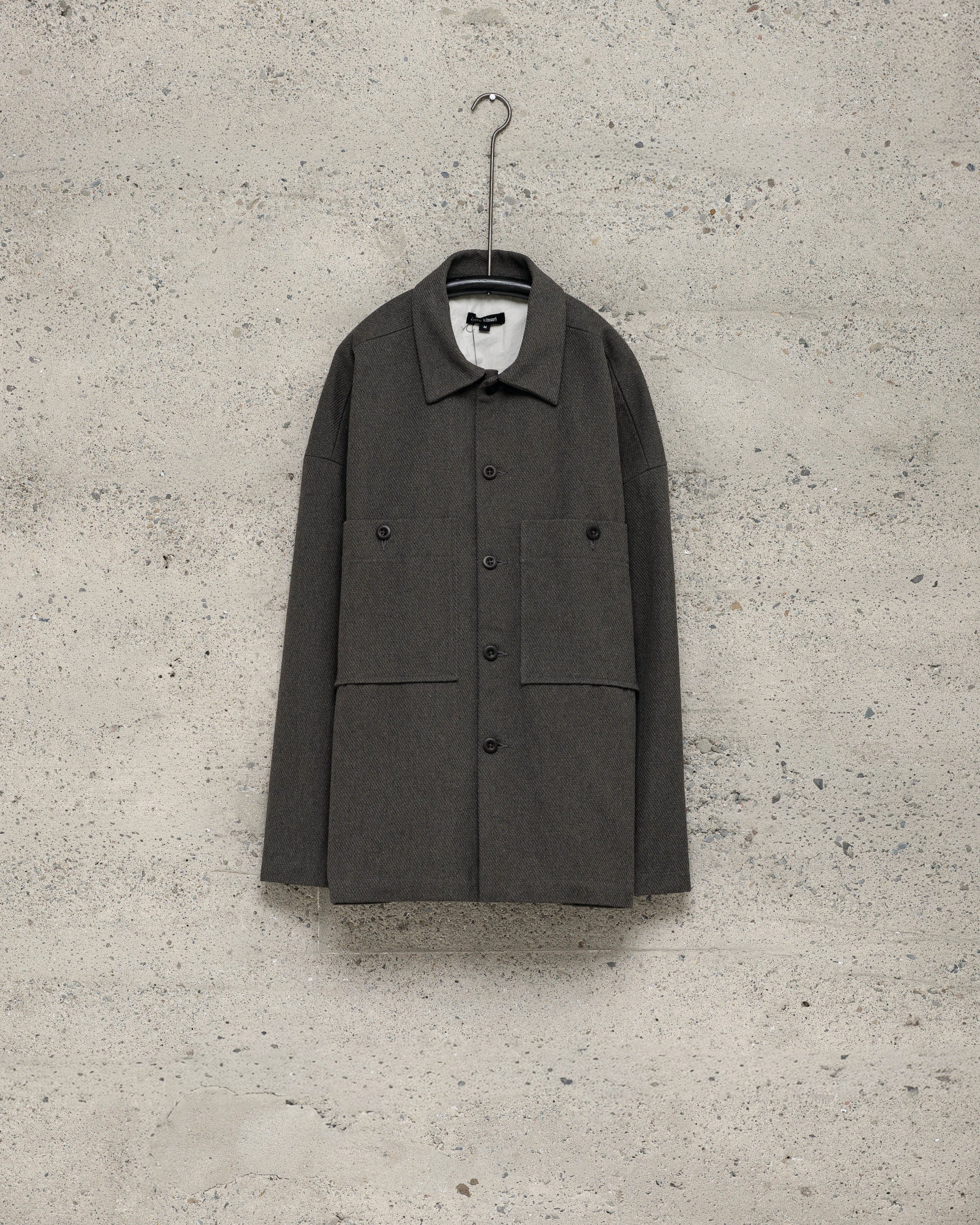 Zip Jacket Two - Top Dyed Cotton Kersey, Olive Heather – evan kinori