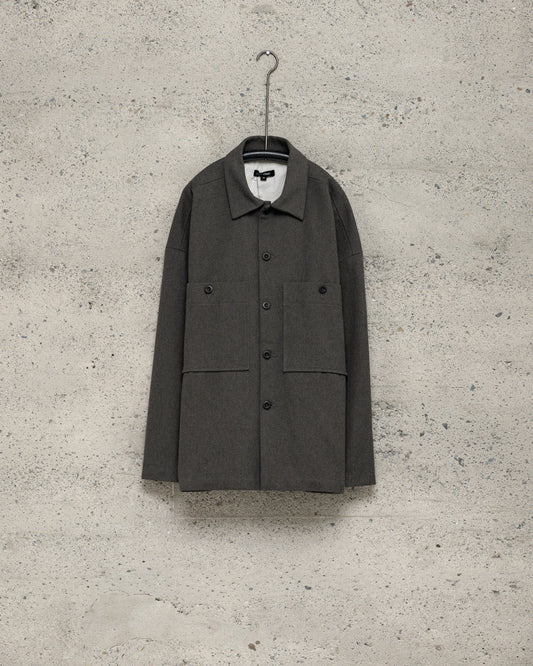 Field Shirt Two - Top Dyed Cotton Kersey, Olive Heather