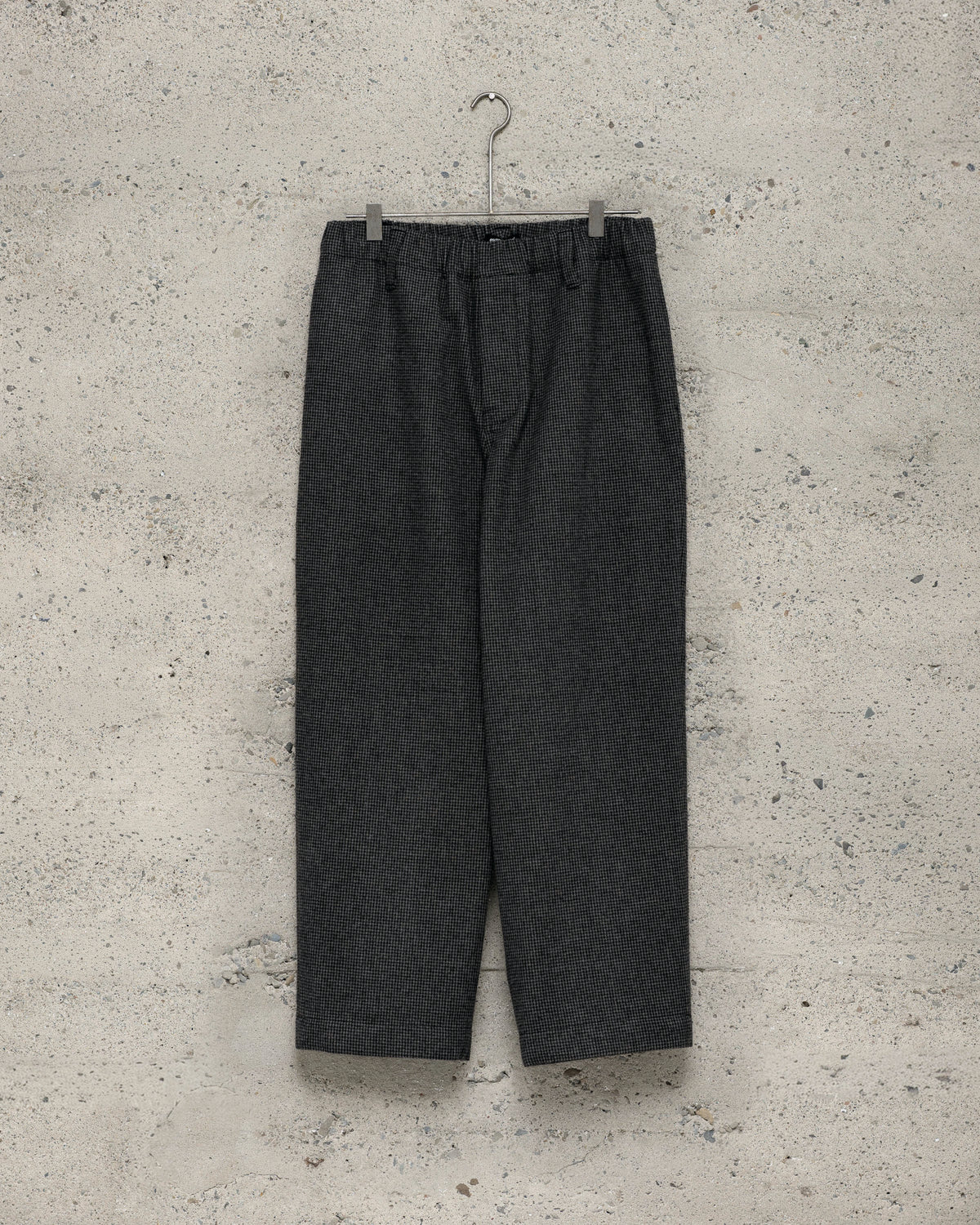 Elastic Pant - Wool/Cotton/Cashmere Puppytooth, Charcoal/Black