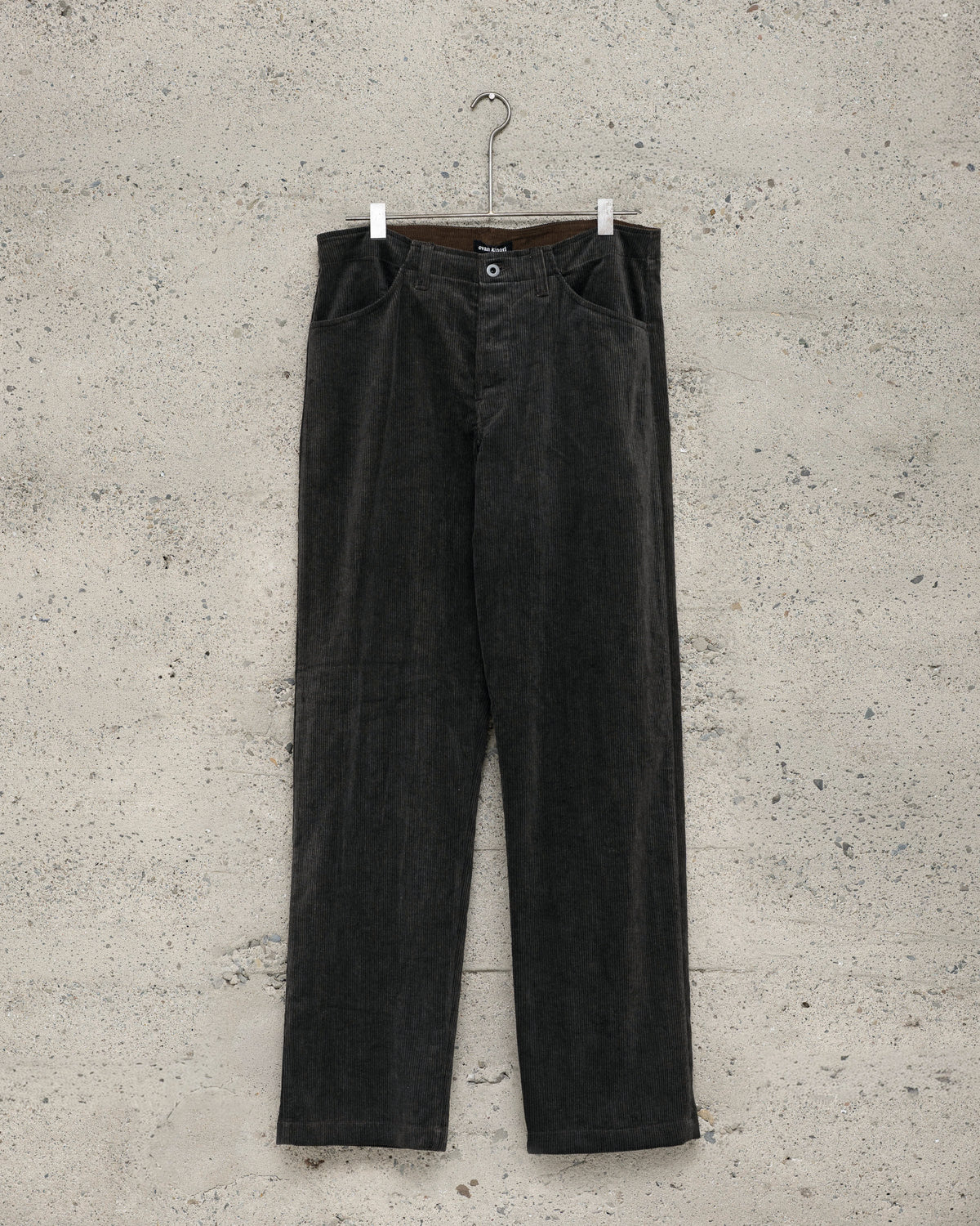 Four Pocket Pant - Carbon Dyed Cotton/Linen Corduroy, Charcoal