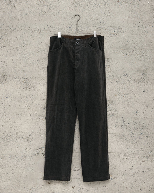 Four Pocket Pant - Carbon Dyed Cotton/Linen Corduroy, Charcoal