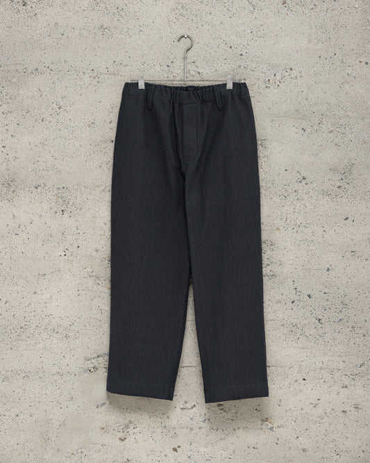 Elastic Pant - Yarn Dyed Cotton Twill, Navy/Grey