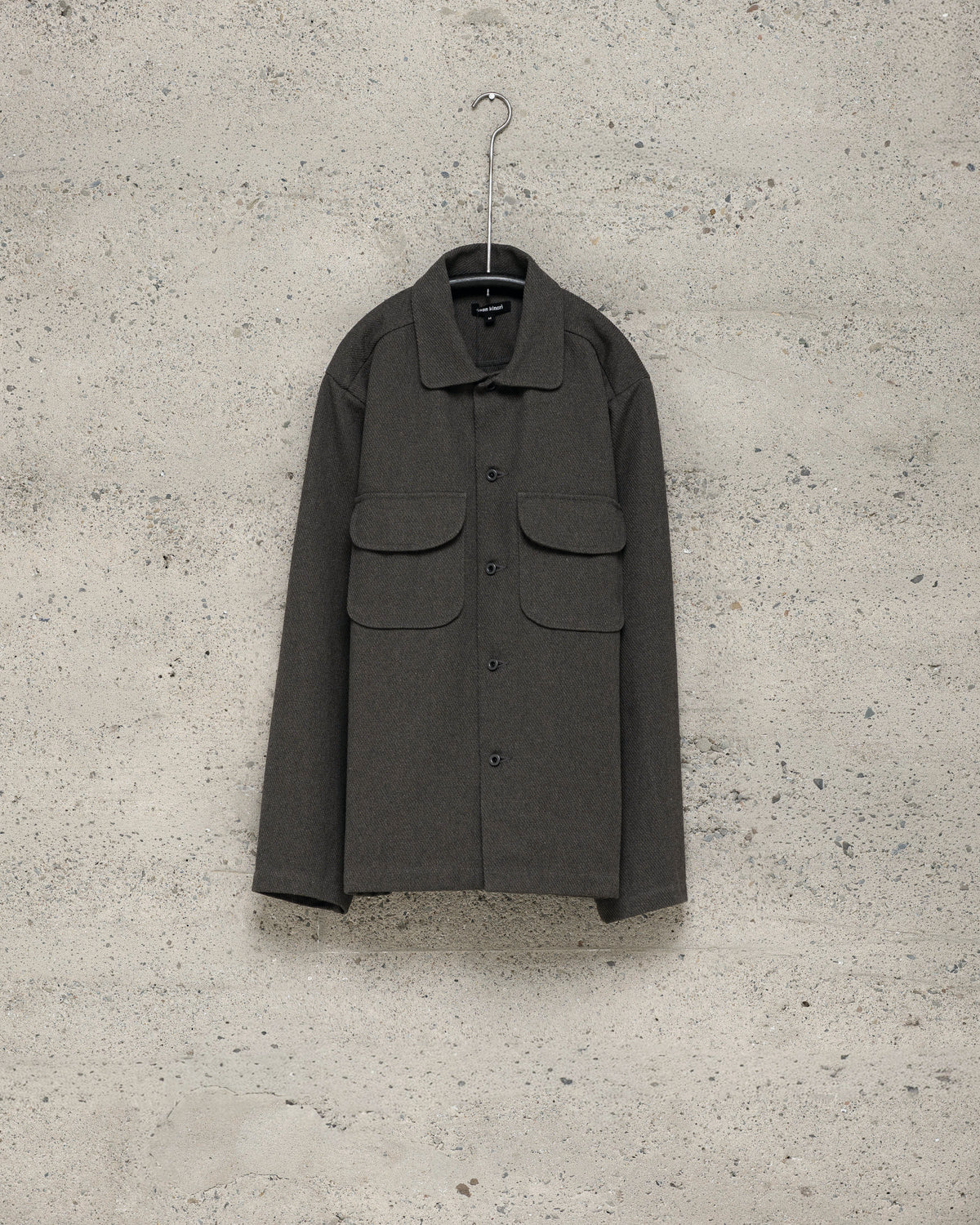 Field Shirt - Top Dyed Cotton Kersey, Olive Heather