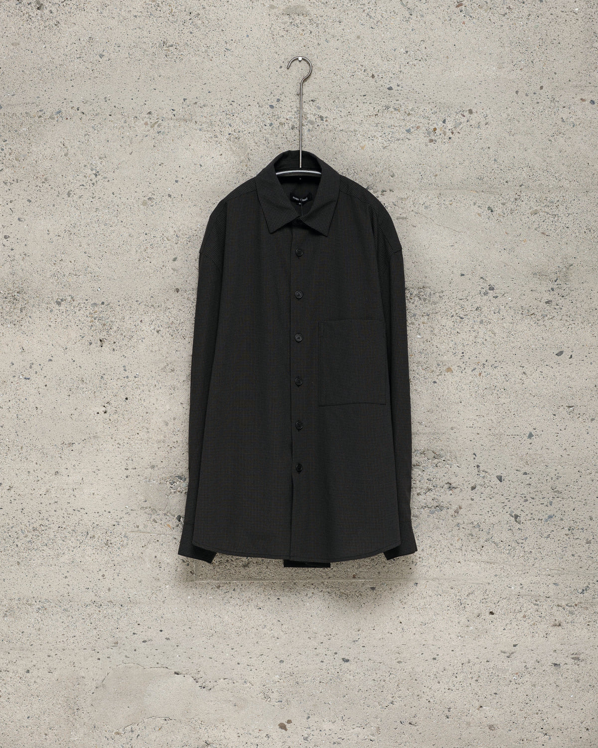 Big Shirt Two - Worsted Wool Check, Olive/Black