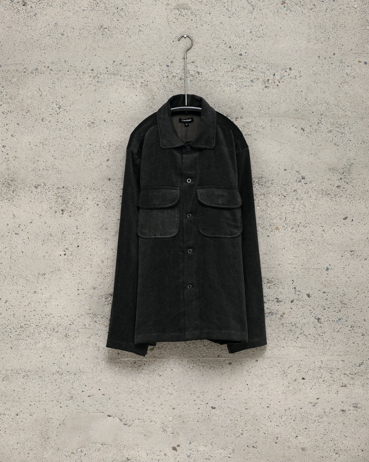 Field Shirt - Carbon Dyed Cotton/Linen Corduroy, Charcoal