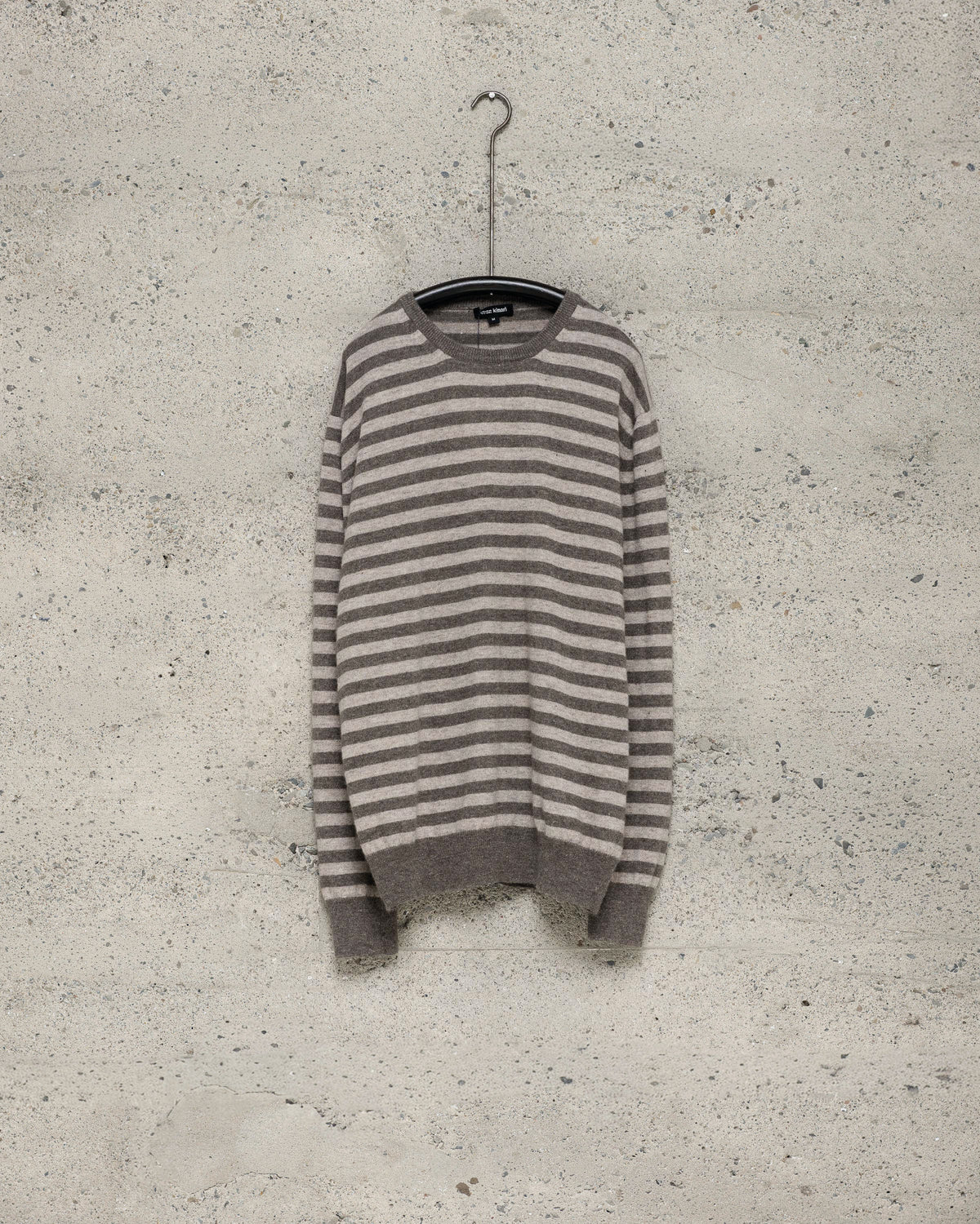 Thin Stripe Sweater - Cashmere/Linen, Oatmeal/Taupe