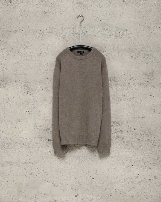 Crewneck Sweater - Undyed Yak Wool, Light Brown