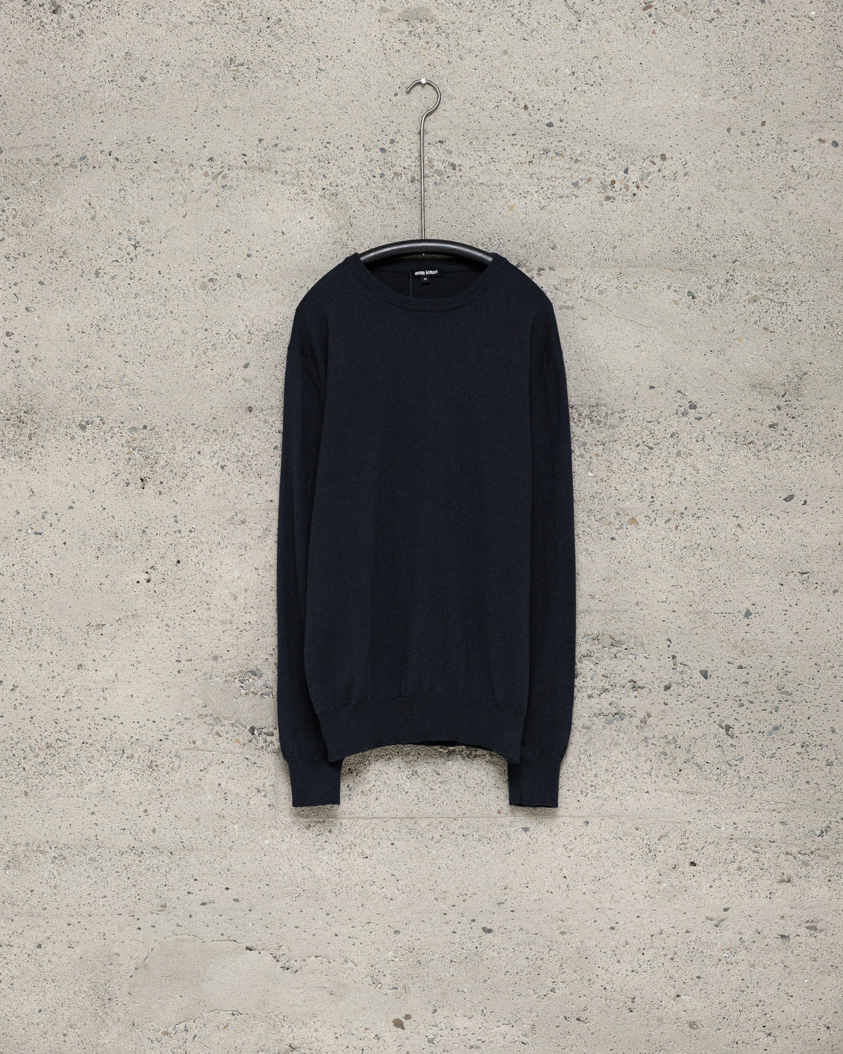 Thin Crewneck Sweater - Lightweight Wool/Cotton, Navy