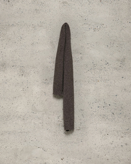 Knit Scarf - Wool Melange, Brown/Beige