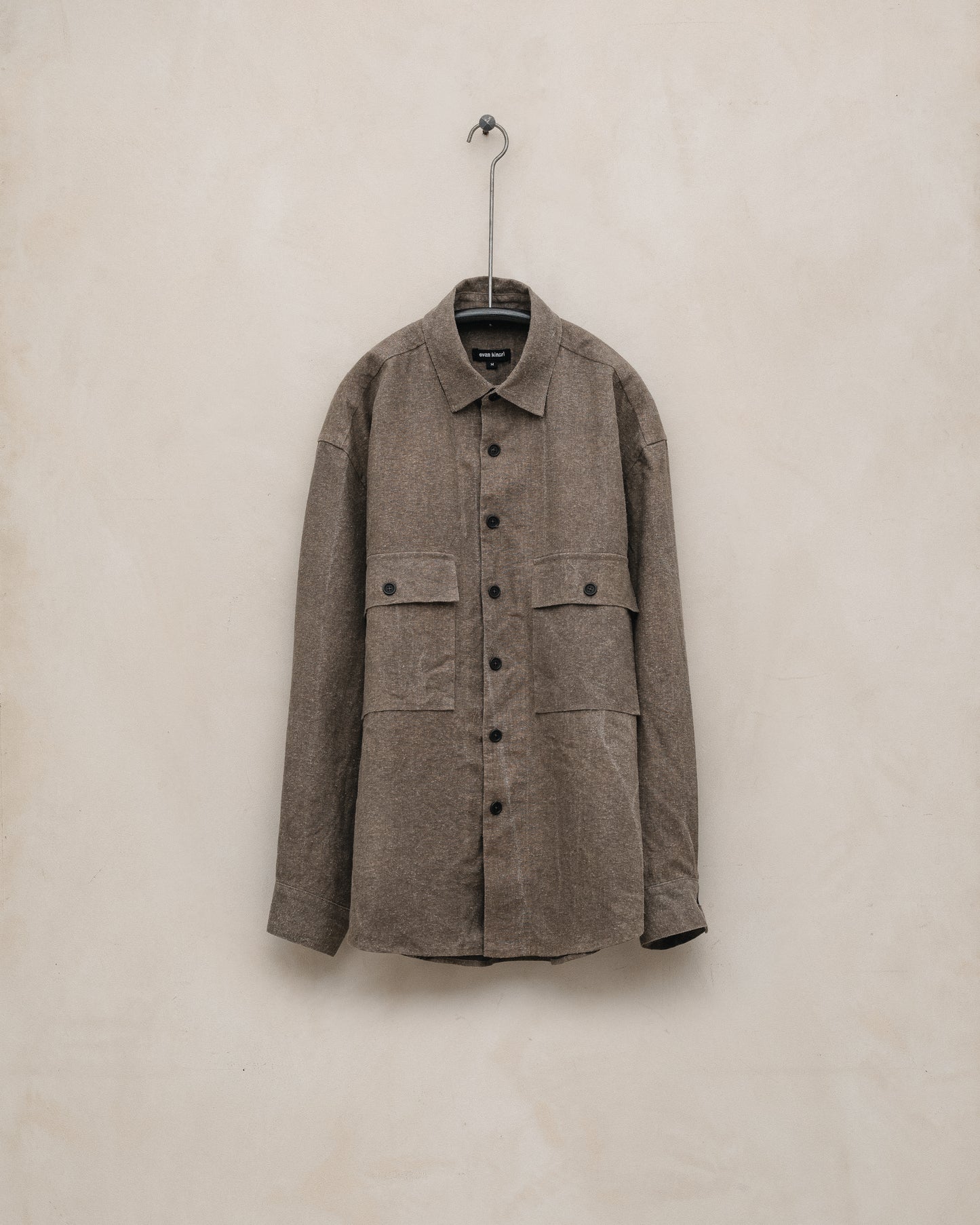 Big Shirt - Natural Dye Silk/Linen Broadcloth, Iron (Persimmon/Iron Natural Dye)