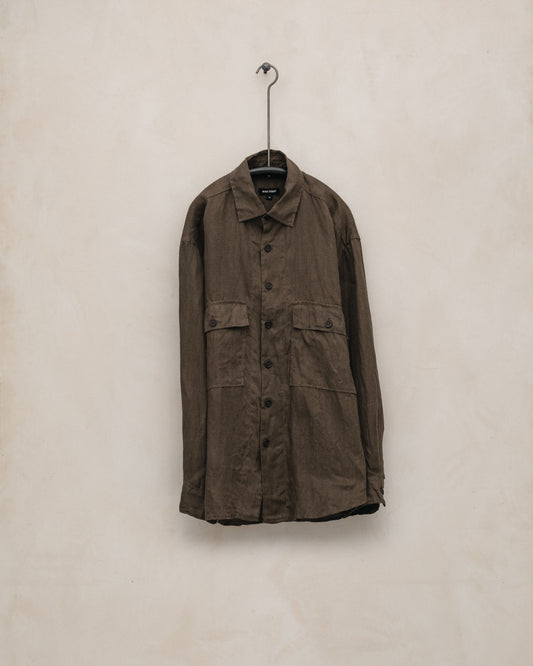 Big Shirt - Sumi Ink Hemp Twill, Dark Olive