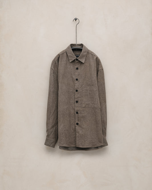 Big Shirt Two - Natural Dye Silk/Linen Broadcloth, Iron (Persimmon/Iron Natural Dye)