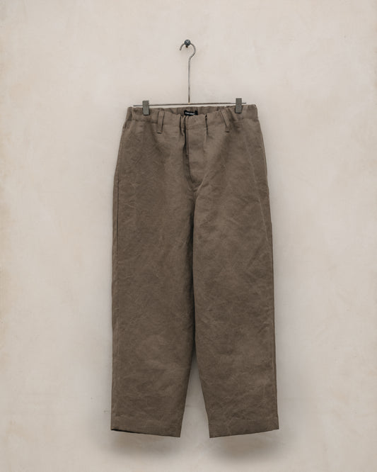 Elastic Pant - Natural Dye Cotton/Washi Herringbone, Iron (Persimmon/Iron Natural Dye)