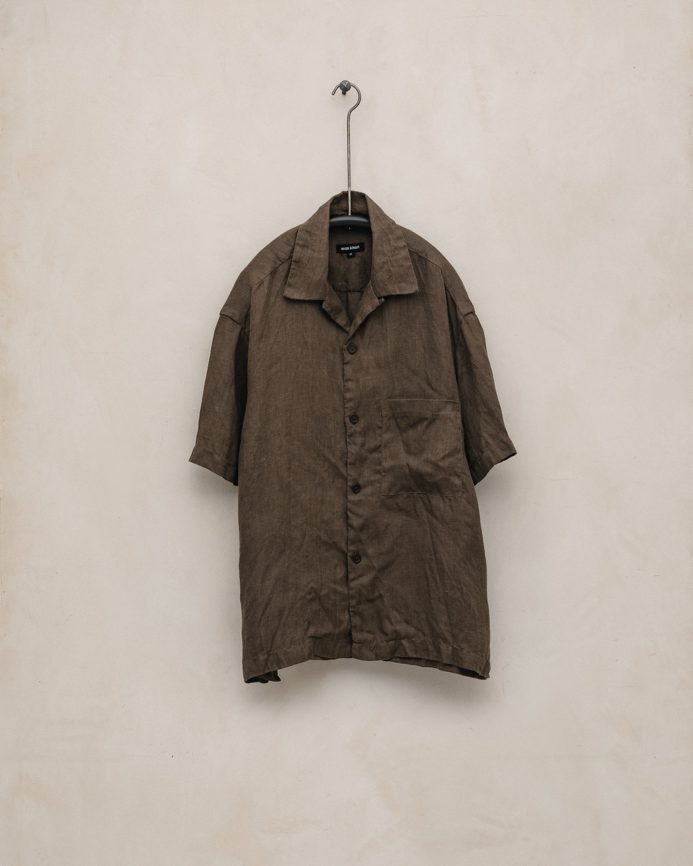 Big Shirt Two - Sumi Ink Hemp Twill, Dark Olive – evan kinori