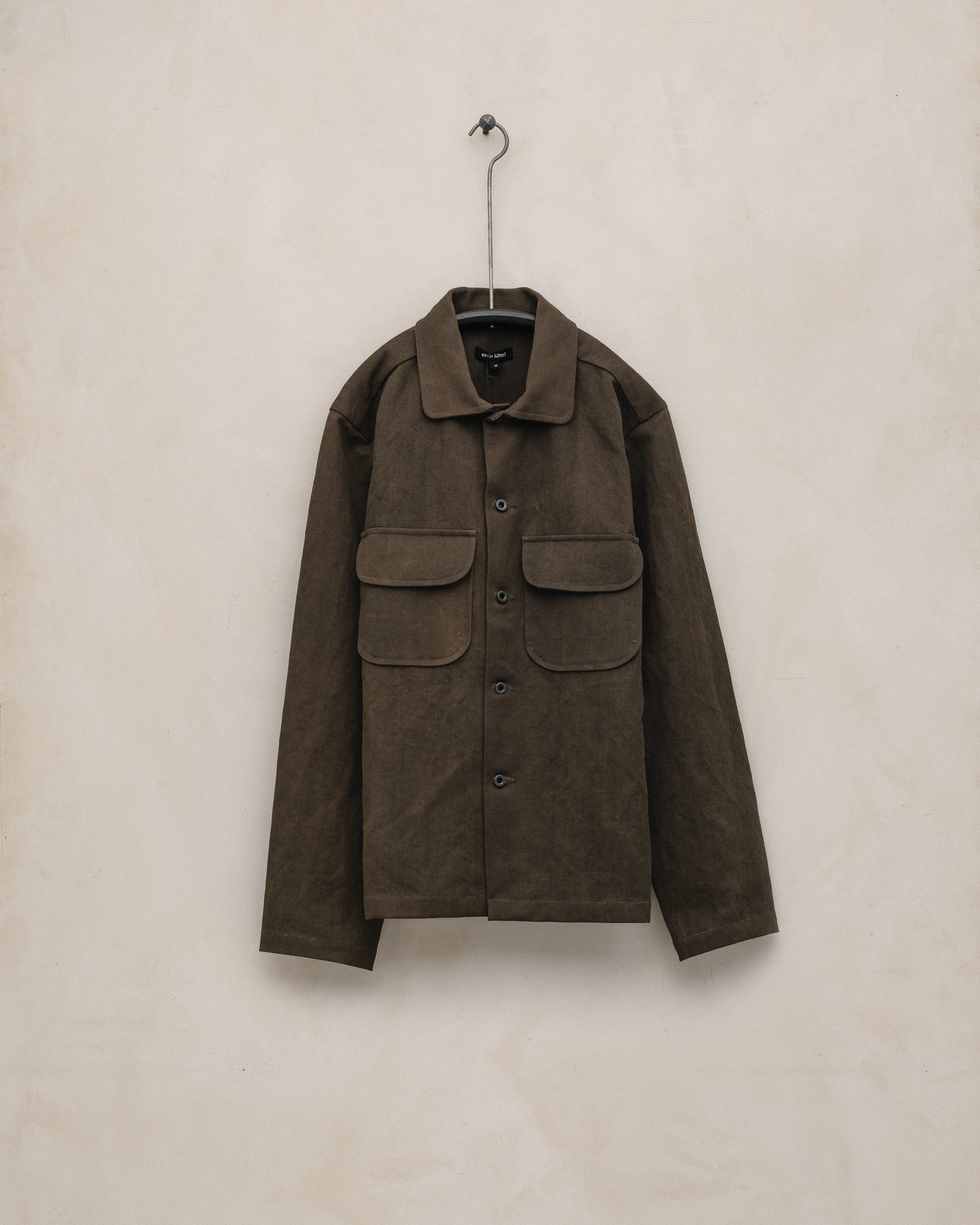 Zip Jacket - Sumi Ink Cotton/Washi Canvas, Dark Olive – evan kinori