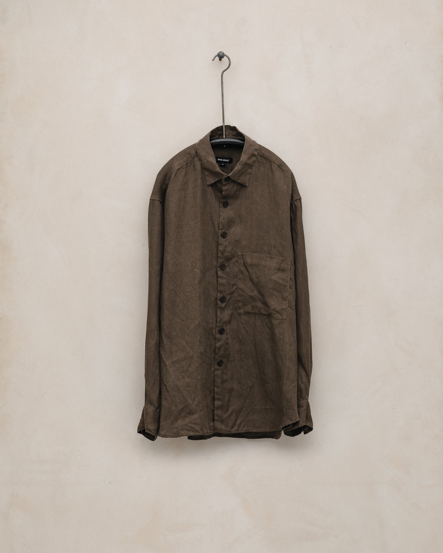 Big Shirt Two - Sumi Ink Hemp Twill, Dark Olive