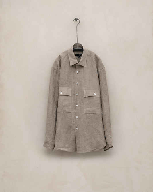 Big Shirt - Cold Dyed Hemp, Dark Beige