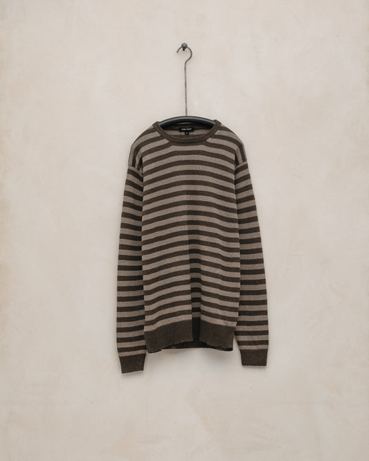 Thin Stripe Sweater - Linen, Brown/Taupe