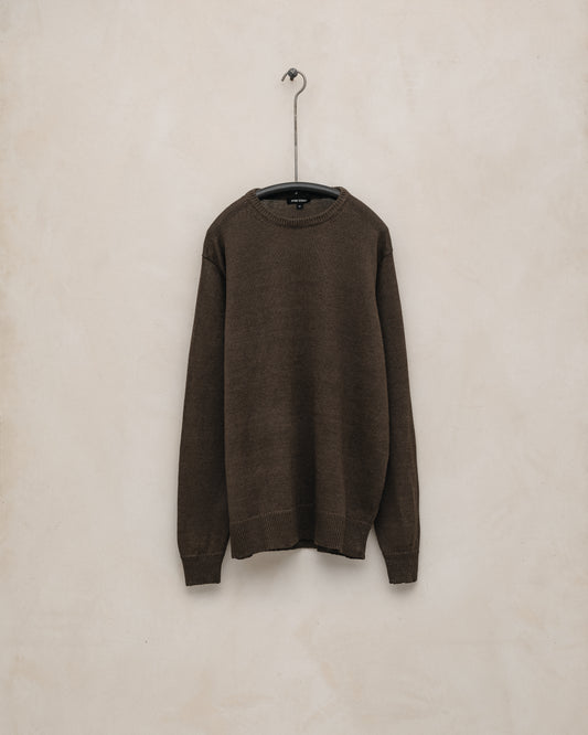 Thin Crewneck Sweater - Linen, Brown