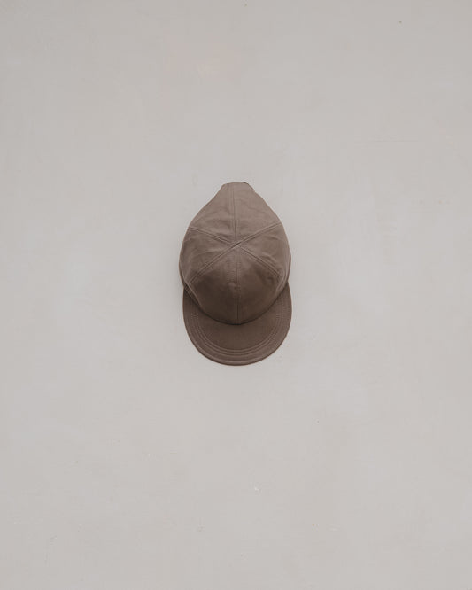 Six Panel Cap - Dry Waxed Cotton, Dark Khaki