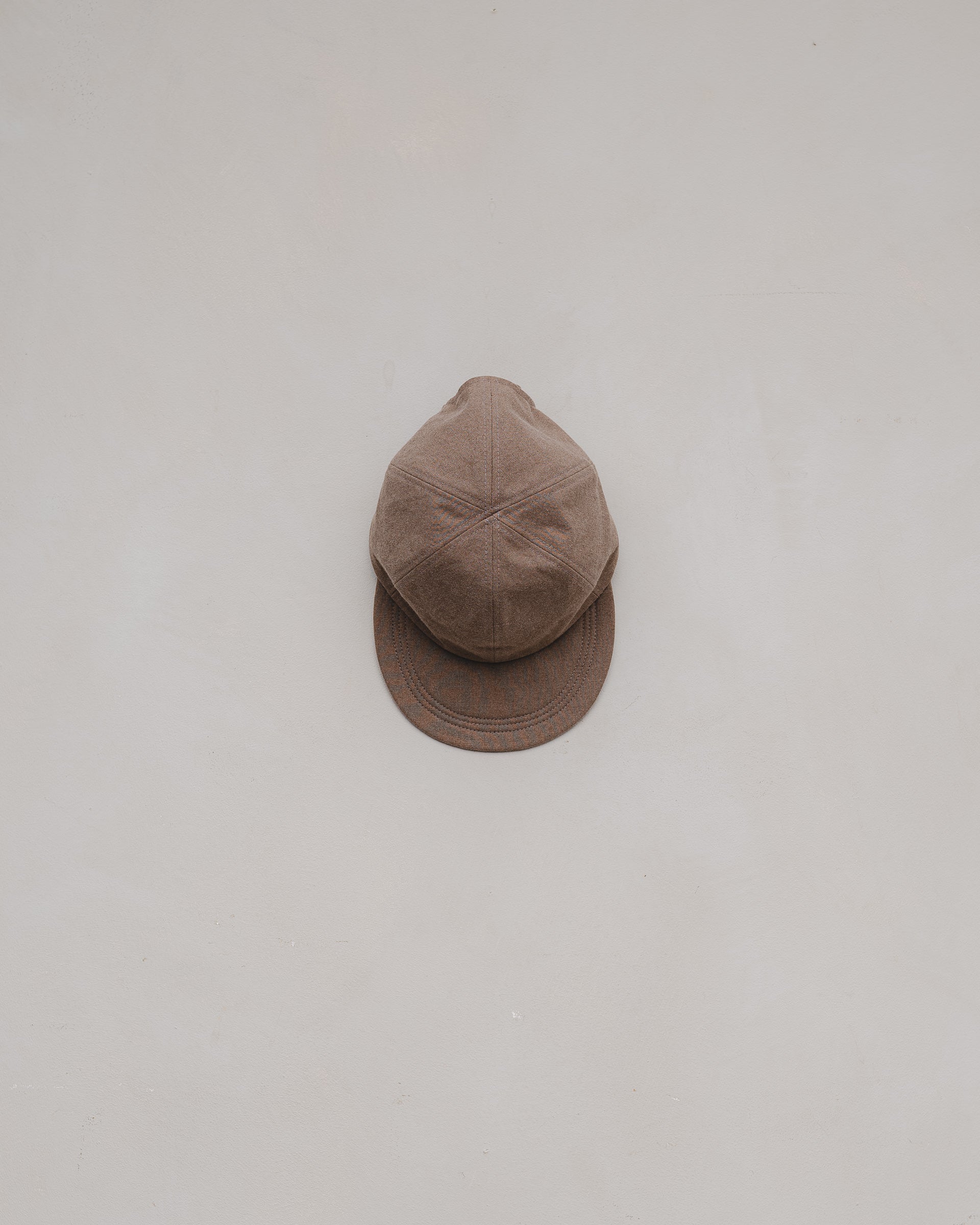Six Panel Cap - Undyed Organic Cotton Canvas, Brown (Iron Mordant