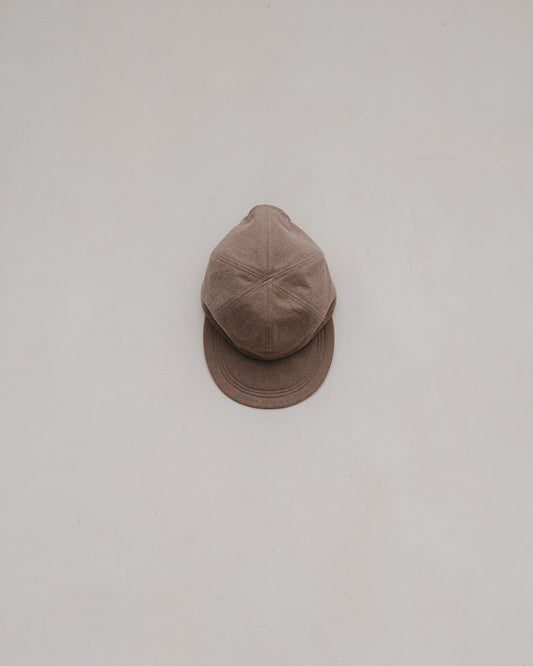 Six Panel Cap - Undyed Organic Cotton Canvas, Brown (Iron Mordant)
