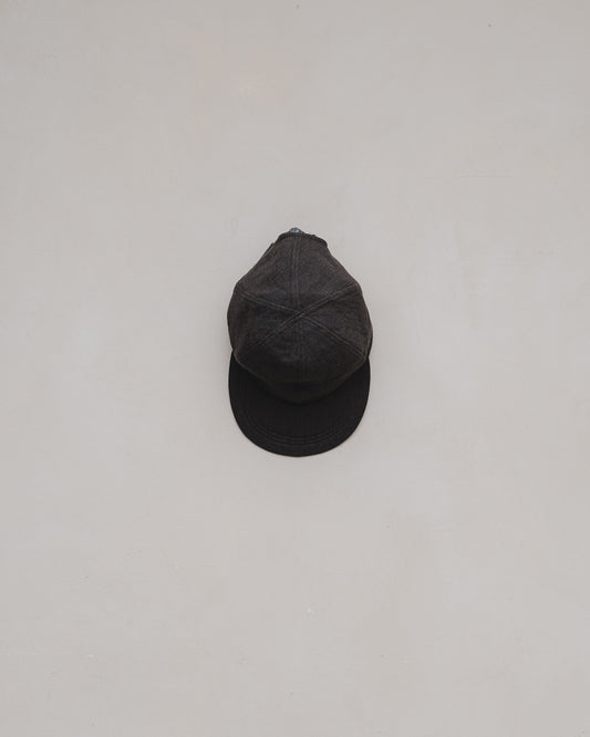 Six Panel Cap - Dobby Weave Hemp, Shale Grey