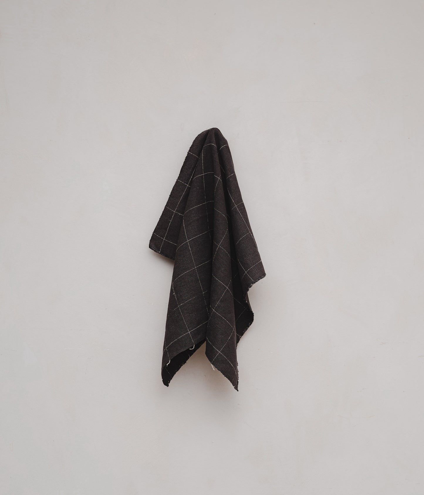 Handwoven Towel - Hemp Twill, Black