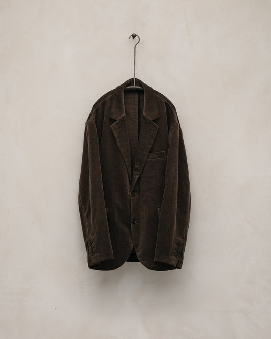 Three Button Jacket - Sumi Ink Corduroy, Brown